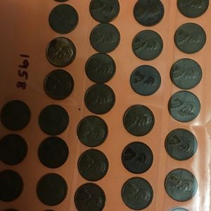 Lot of different pennies